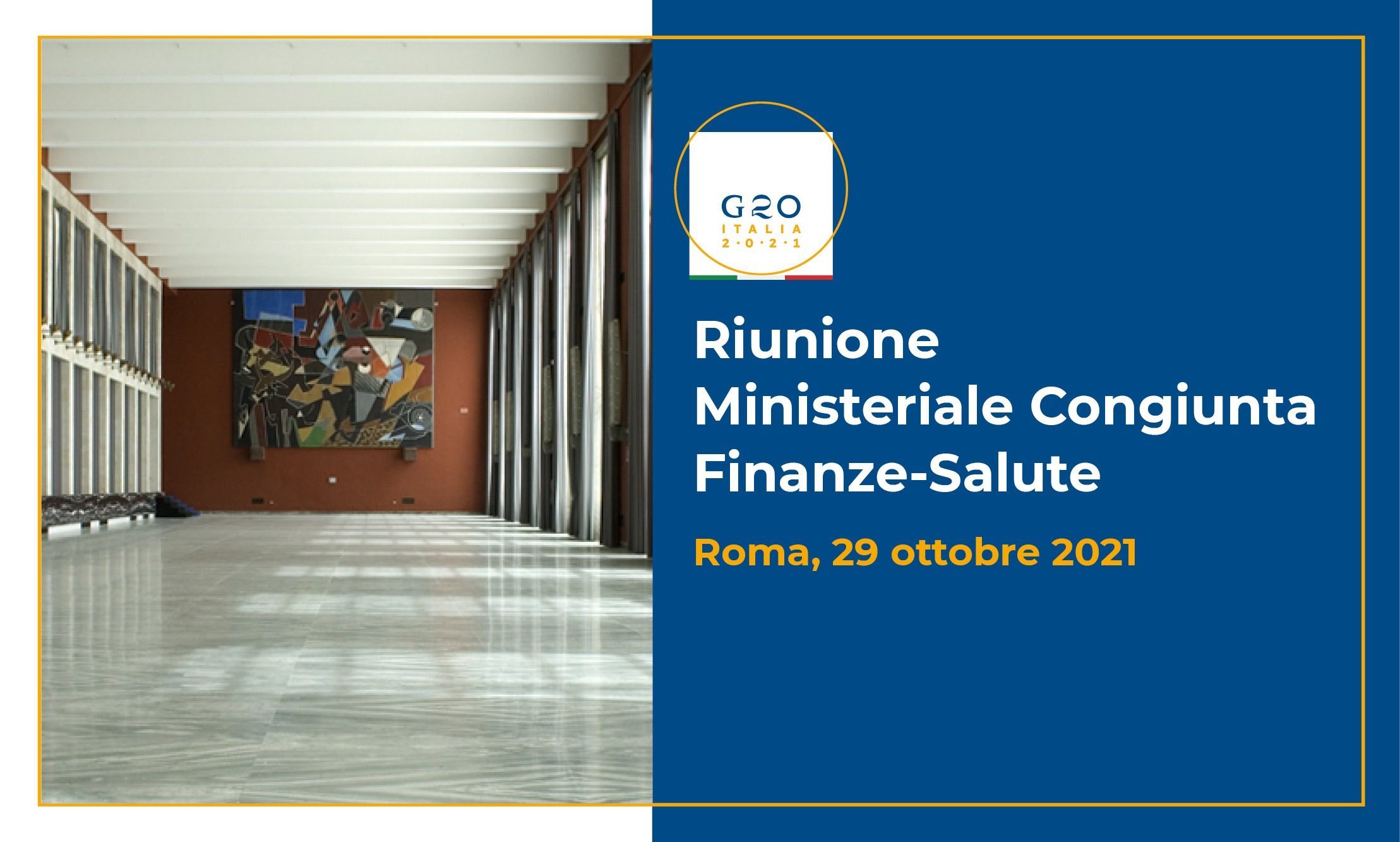 Prima riunione congiunta dei Ministri delle Finanze e della Salute del G20 a guida italiana