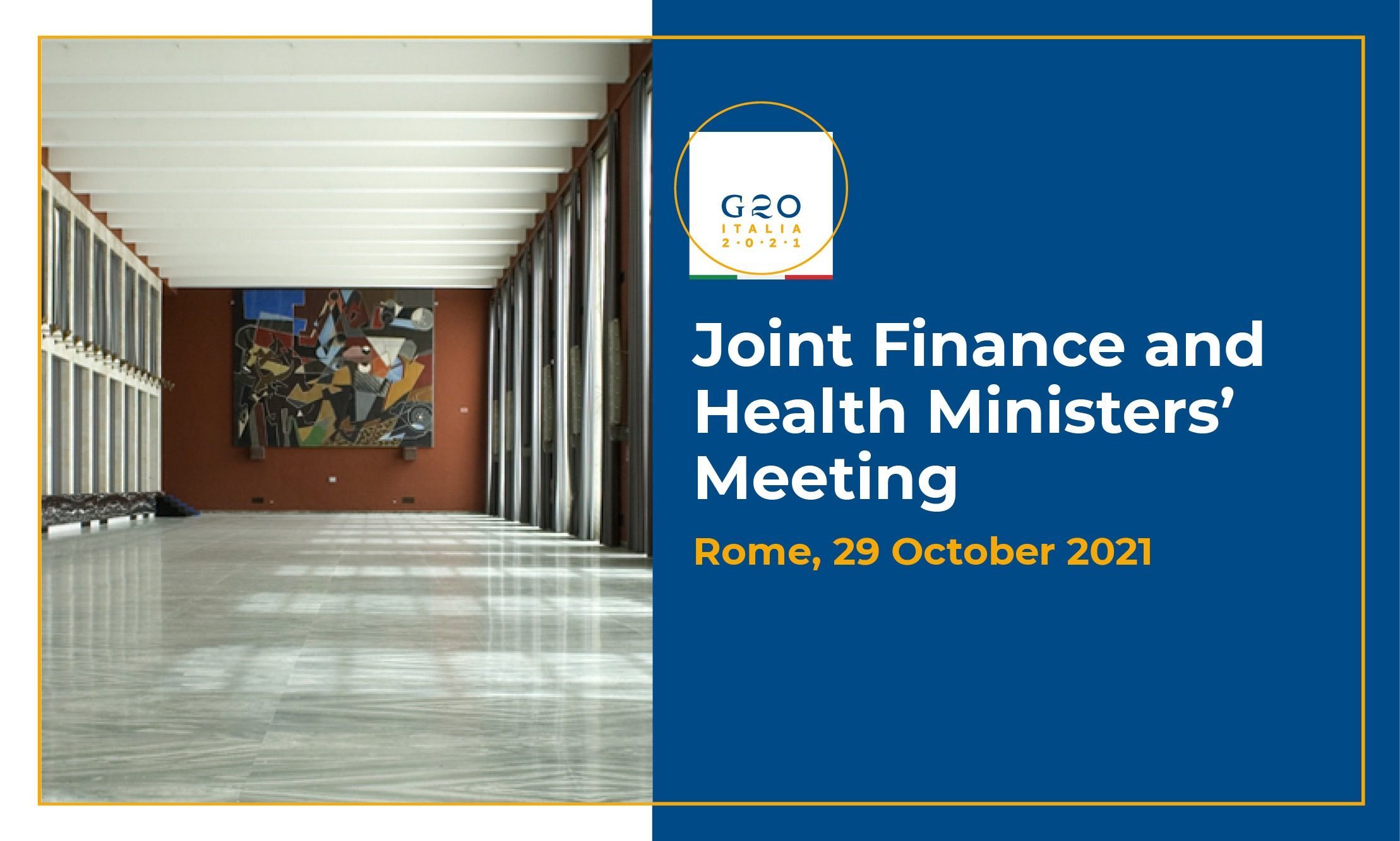 First G20 Joint Finance and Health Ministers’ Meeting under the Italian Presidency